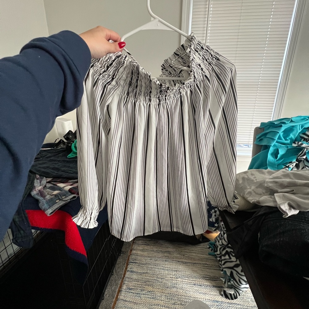 Nordstrom off shoulder silk shirt